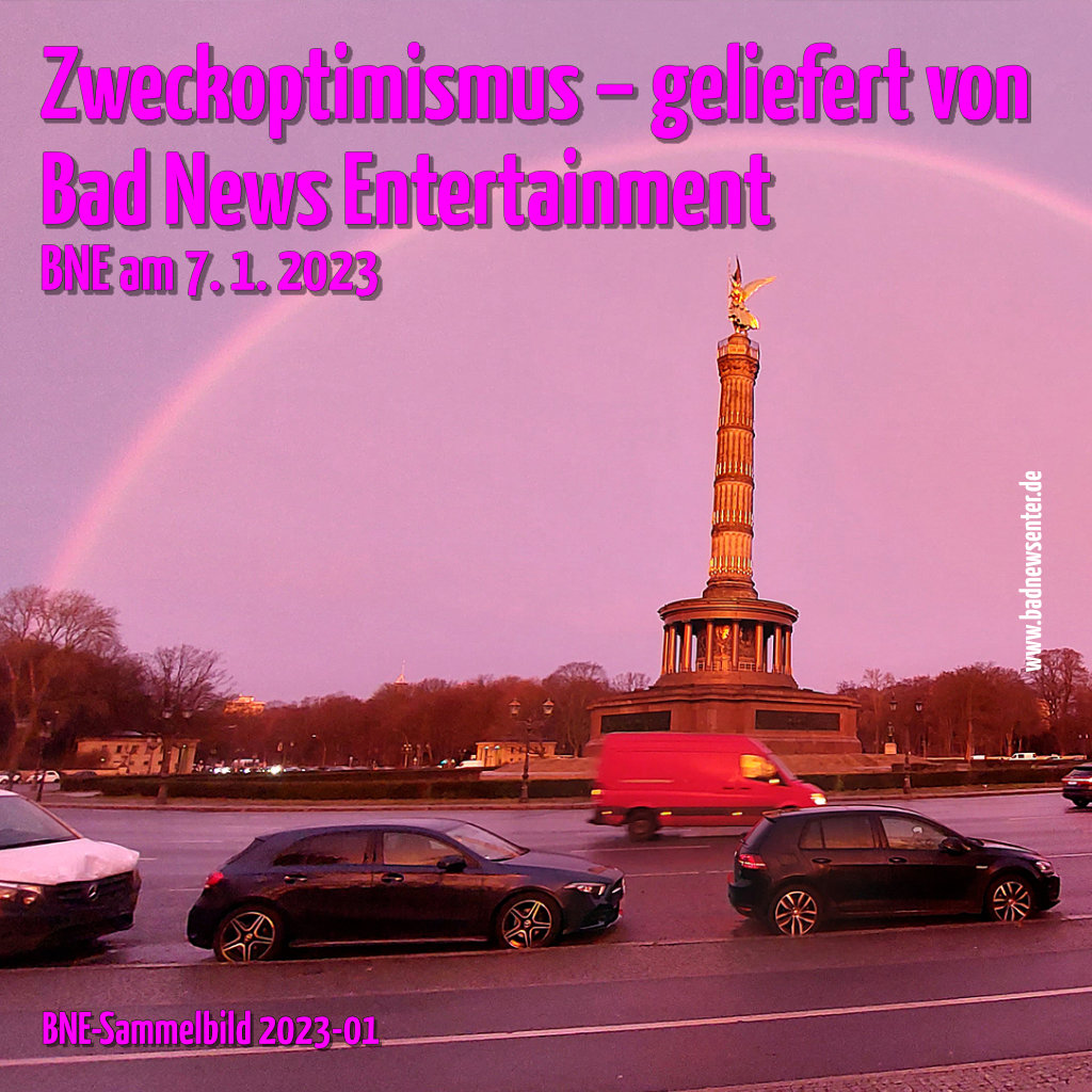 Zweckoptimismus, Bild vom Regenbogen über dem Grossen Stern mit Siegessäule.